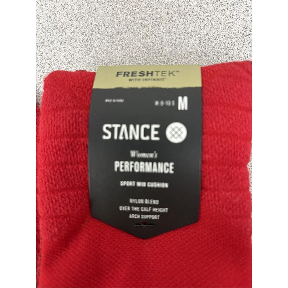 Stance Baseball‎ Socks, Red, OTC Womens Size 8-10.5, Freshtex, & Extra Blue Pair